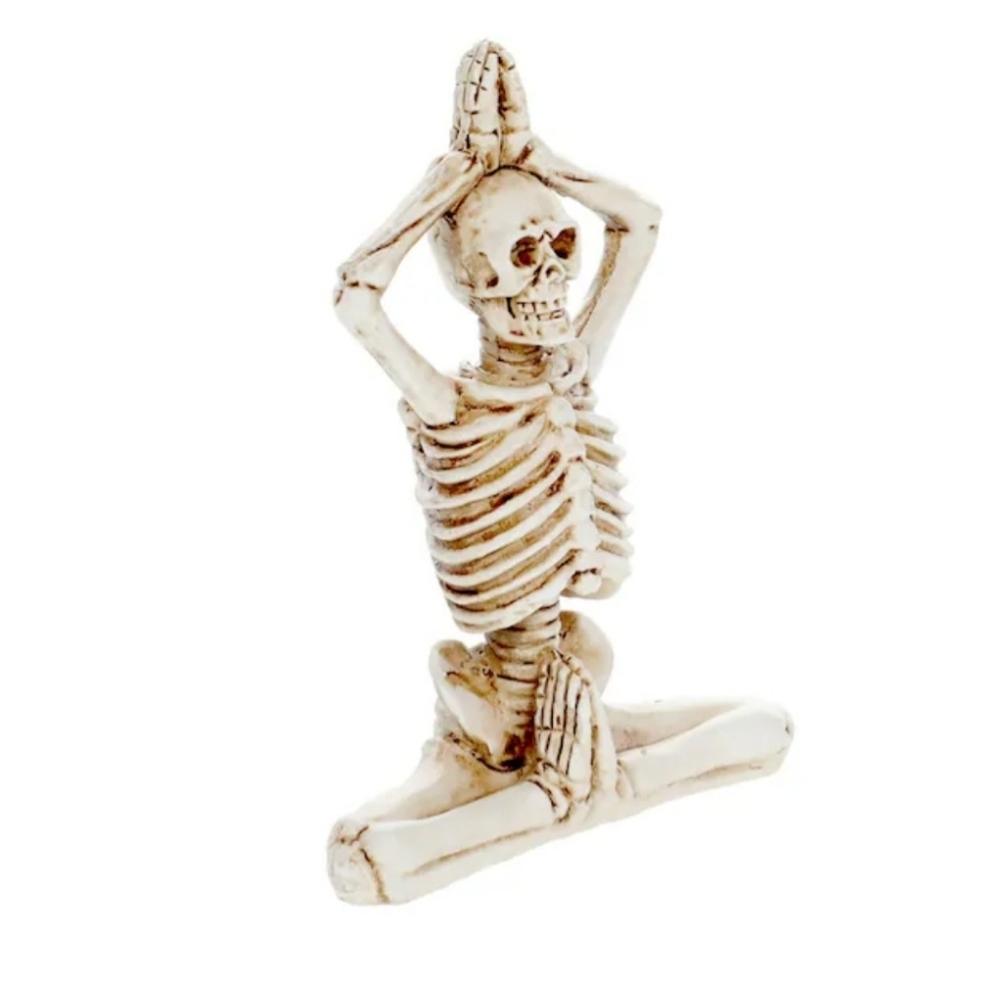 Lot of 3 YOGA Skeletons Pose Yoga Relax Halloween Figures SKULL - Picture 5 of 6